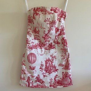 Shoshanna Strapless French Toile Dress